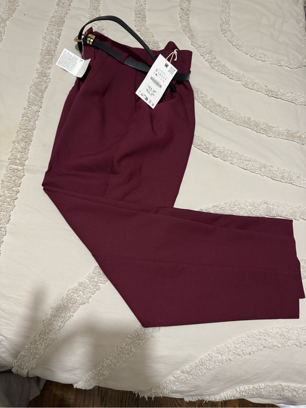 Women’s Tailored Dress Pants - Burgundy